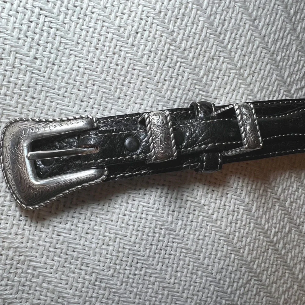 Vintage Belts American Bison Leather Ranger Belt Western 1996 Size 44